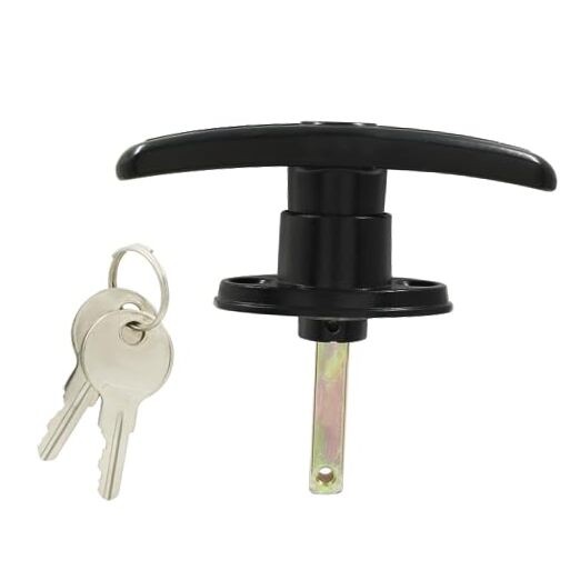 BokWin 1 Set Camper Shell T-Handles Lock – Black Truck Cap – 2 Keys