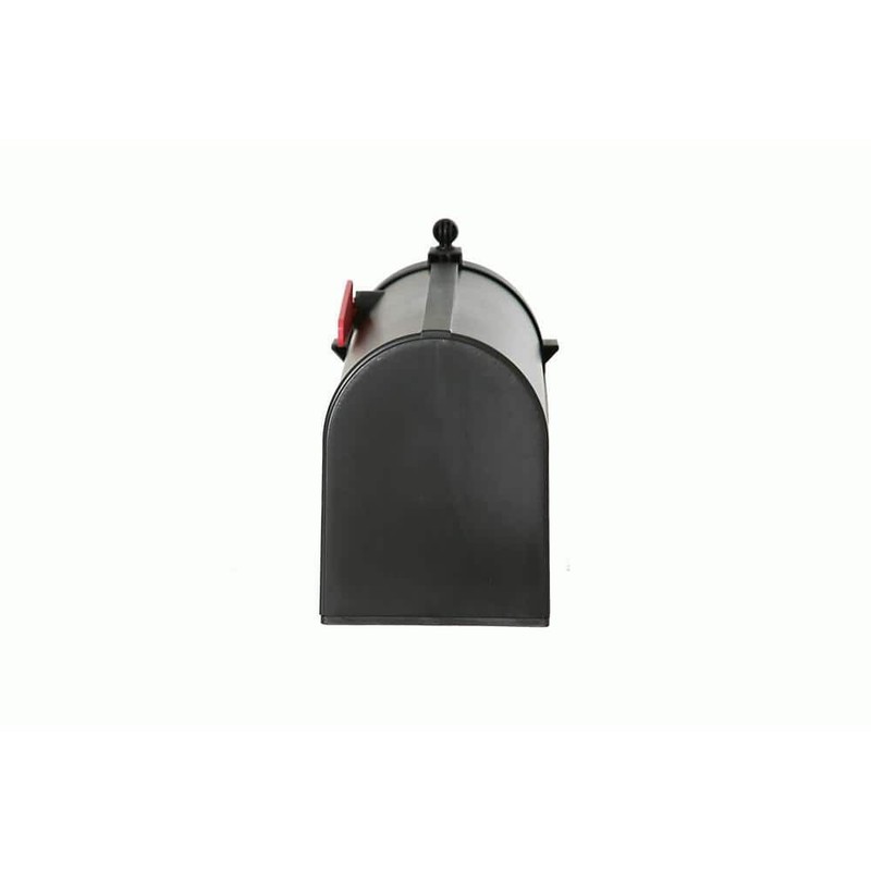 Postal Pro Post Mount Black Plastic Large Mailbox gallery
