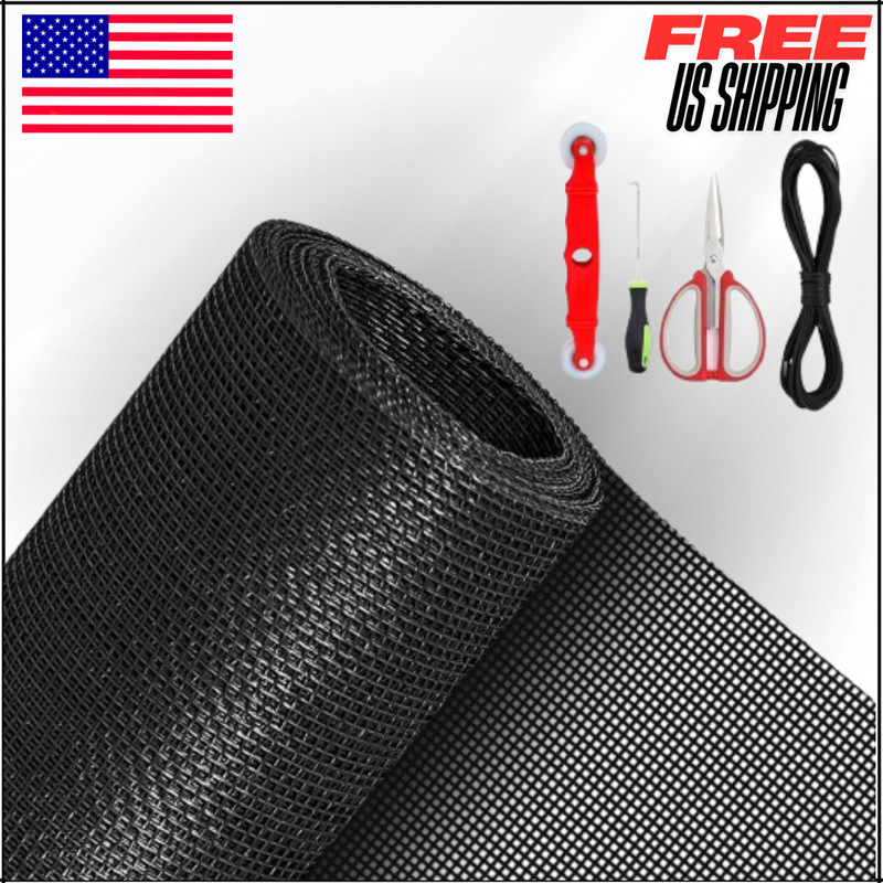 Pet Proof Window Screen Replacement Kit, 39″x118″ High Hardness Screen Mesh