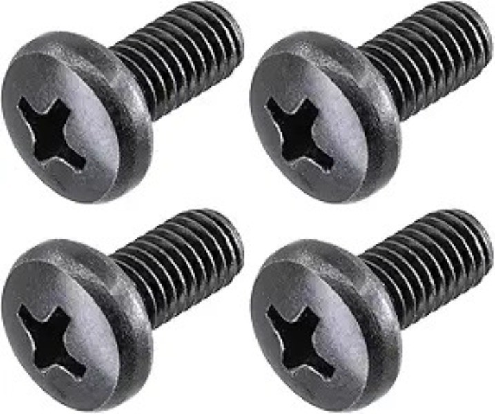 Black License Plate Screws, Phillips Machine Pan Head 18-8 Size: M5-0.8 X 12mm