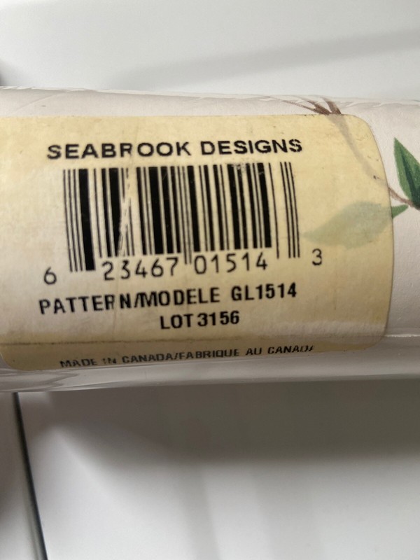 Seabrook Designs pre-pasted solid vinyl wallcovering 2 double rolls Berries NOS gallery