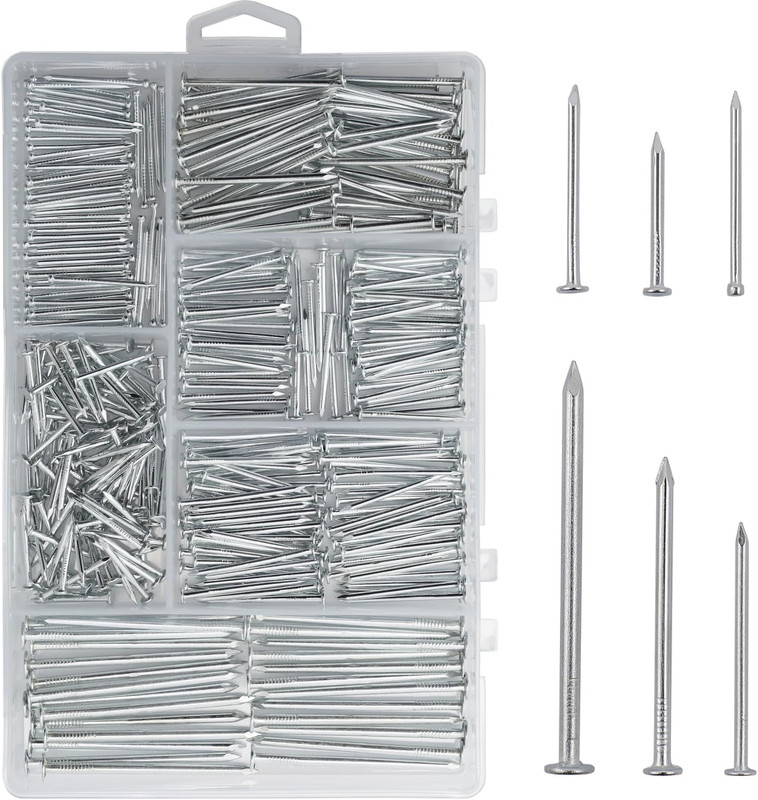 376Pcs Premium Hardware Nails Assortment Kit, Maximum Length 2 Inches Galvanized gallery