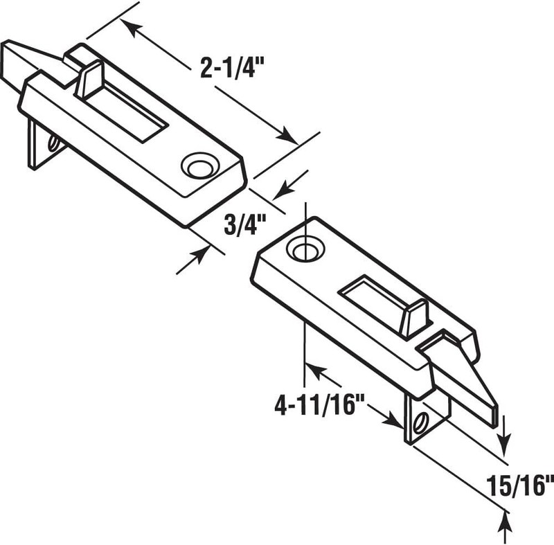 F 2642 Vinyl Spring-Loaded Replacement Window Tilt Latch Pair White Prime-Line gallery