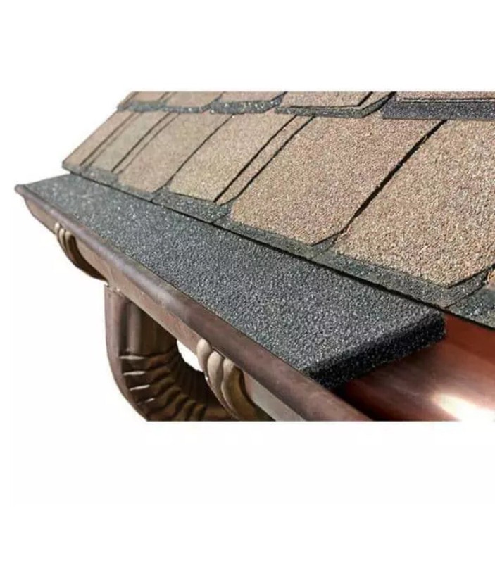 GutterFoam 48″X4″X1″ UV Stabilized+Half Round Gutter+Snap/Lock In Black (8-Pack)