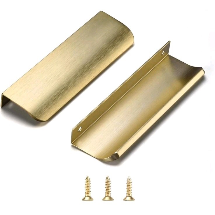 Satanga Edge Finger Tab Pull for cabinets Kitchen Concealed Drawer pulls 10 Pack
