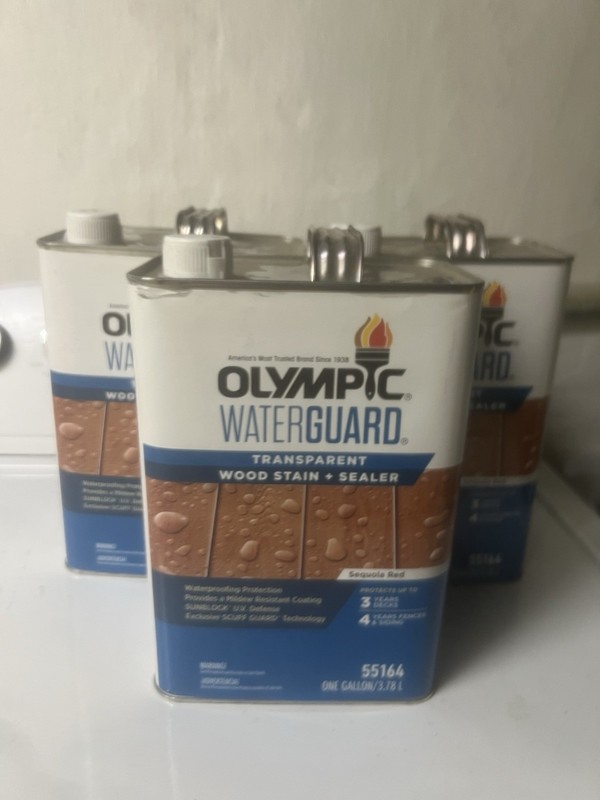 OLYMPIC. WATERGUARD. TRANSPARENT WOOD STAIN Kit