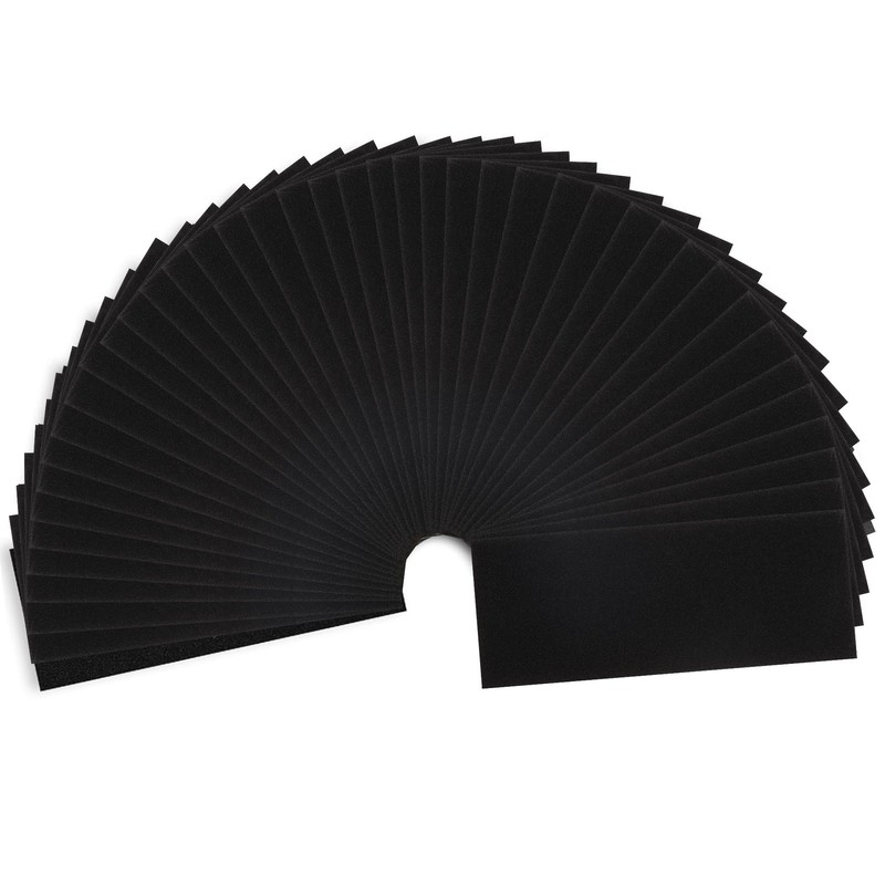 42Pcs Sandpaper 9 x 3-2/3 Inch, Black