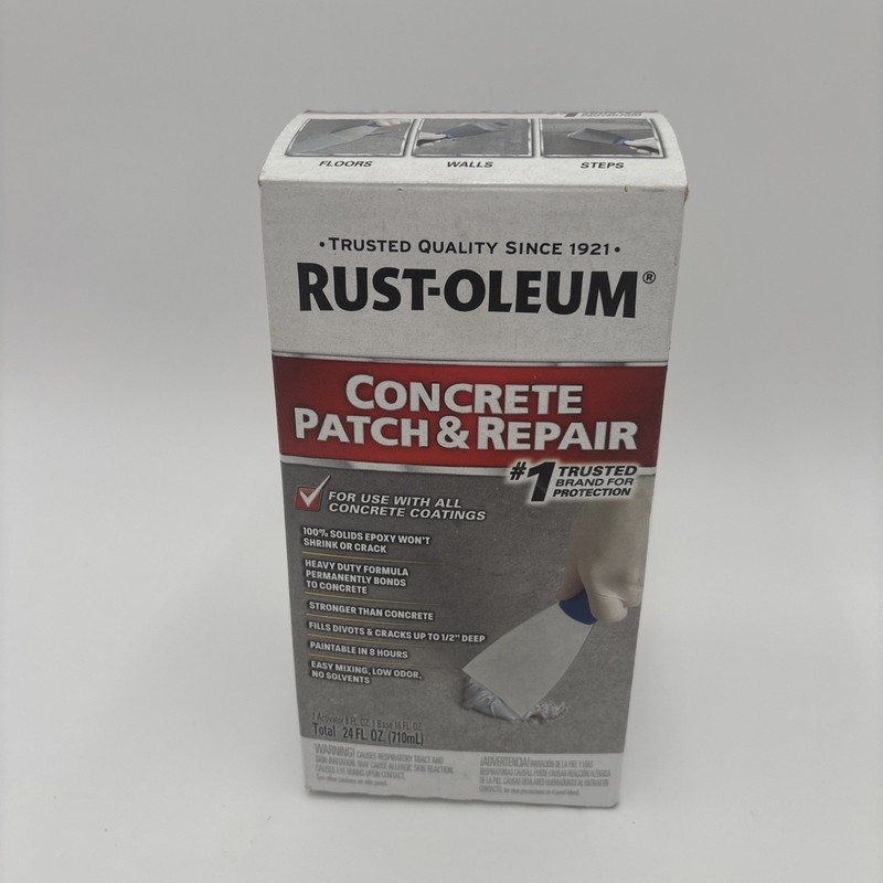 Rust-Oleum Concrete Patch and Repair 24 oz. Kit Gray Paintable 8 Hours 301012