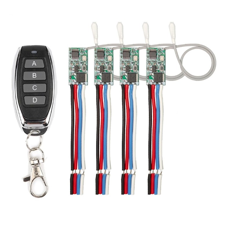433MHZ Remote Control DC 3.7V-24V Relay LED Lamp Controller Receiver6911