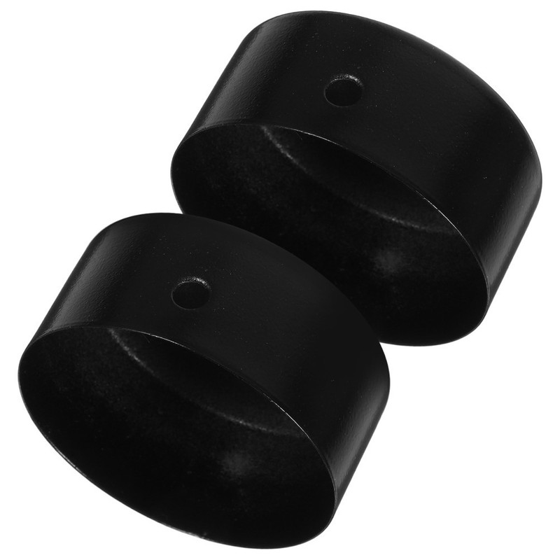 2 Pcs Round Handrail End Caps Stainless Steel 50 mm Staircase Hand covers gallery