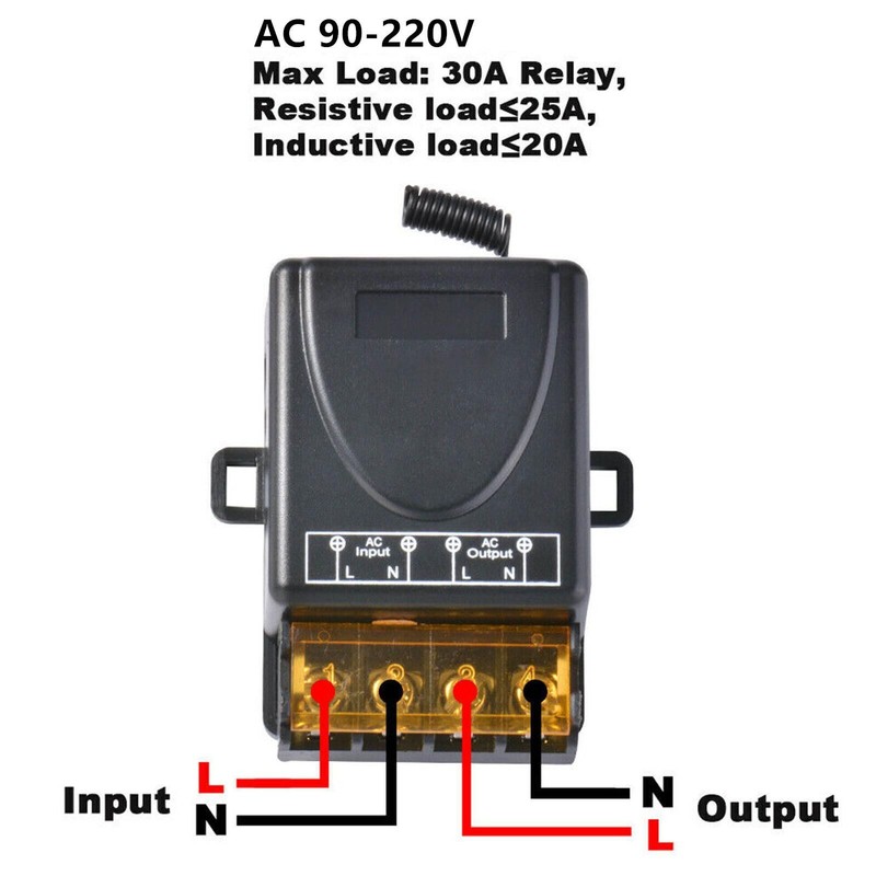 433 MHz Wireless Remote Control Switch AC RF Relay Receiver With Remote Control gallery