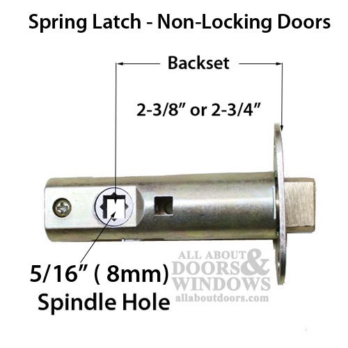 Privacy Spring Latch, 2-3/8 Backset, 8mm Hub gallery