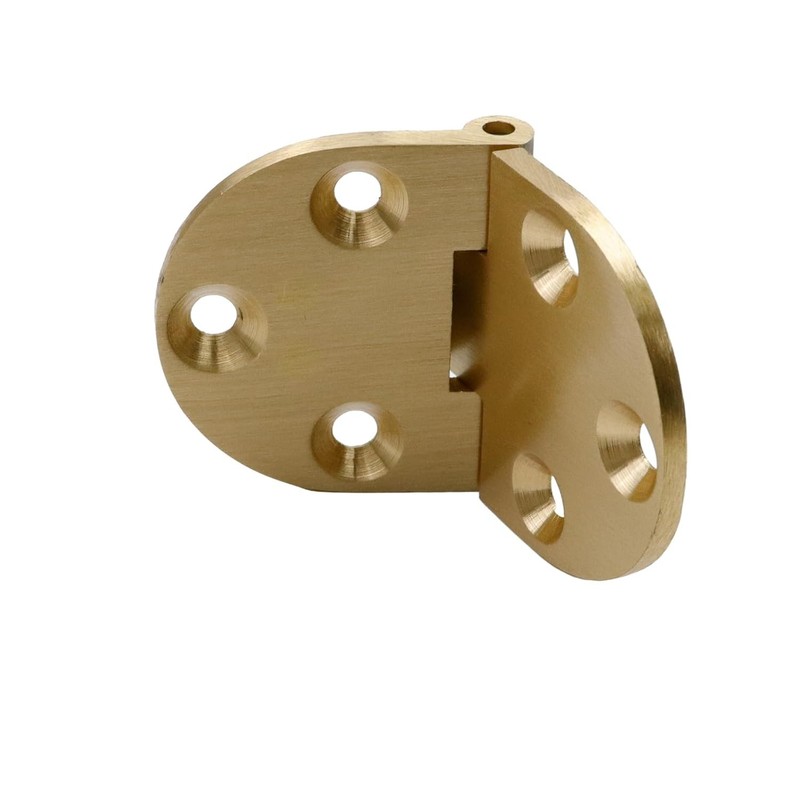 Brass Folding Table Hinge Round Edge with Screws for Folding Tables Hardware gallery
