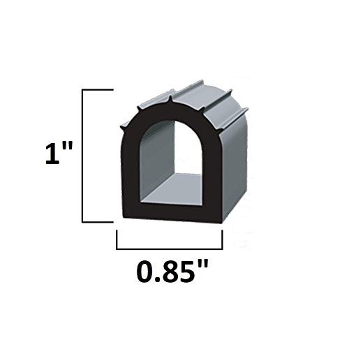 A.A 1″ Auto RV Marine Self Adhesive Exterior RV Slide Out D Rubber Weather Seal
