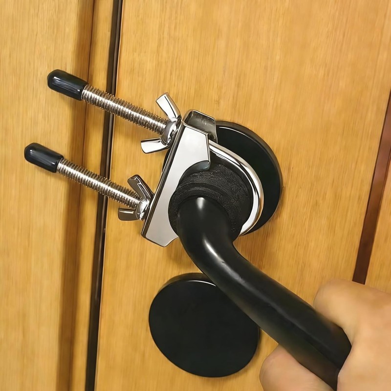 Portable Door Security Locks, Adjustable Heavy Duty Outward Opening Travel Stain
