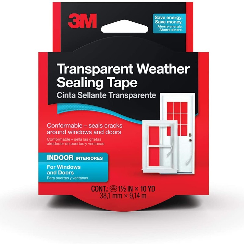 3M Indoor Transparent Weather Sealing Tape (2110NA): 1-1/2 in. x 30 ft. (Transpa