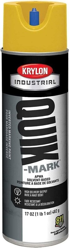Krylon Industrial Quik-Mark Sb Inverted Marking Paint Apwa Safety Yellow -…