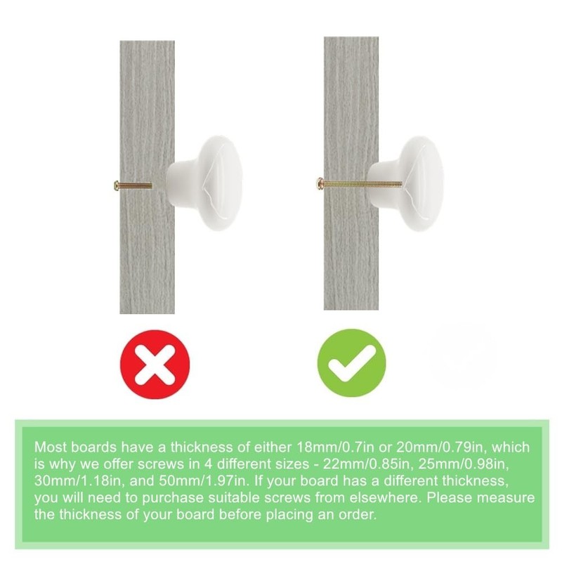 MARSTREE 4 Pack White Ceramic Cabinet 2.91 x 1.38 x 1.02 Inch, 4 gallery