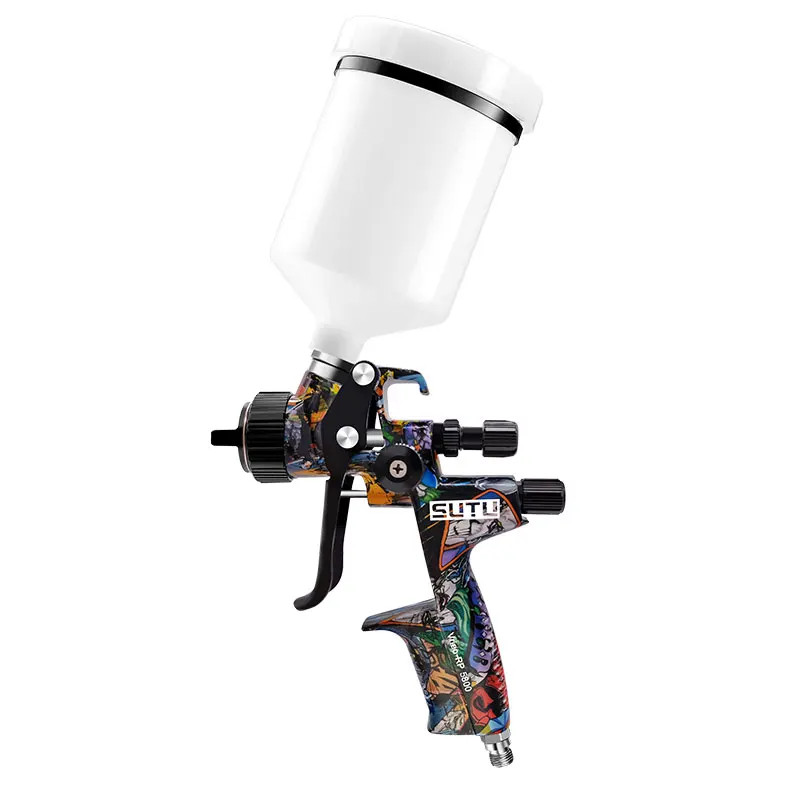 Pneumatic Spray Gun 1.3mm Stainless Steel 600ml Car Furniture Paint gallery