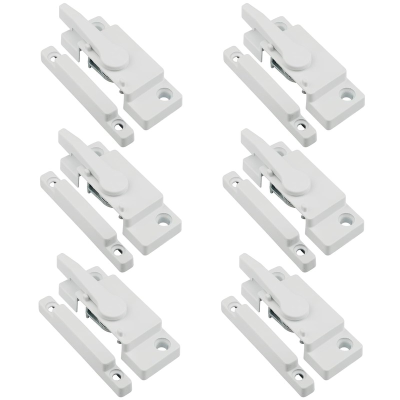 6 Pack Window Sash Locks,Window Latch Cam Action White Window Locks for Doubl…