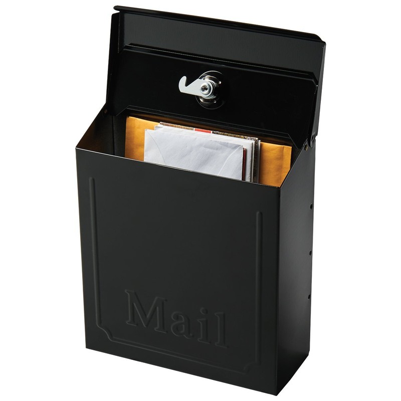 Townhouse Vertical Small Capacity Galvanized Steel Wall Mount Mailbox 4.1 x 8... gallery