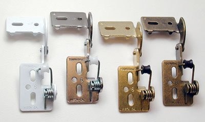 1/2" Overlay Self Closing Knife Hinge For 5/8" Minimum Thickness Door White
