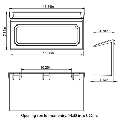 Gibraltar Mailboxes Windsor Small Capacity Rust-Proof Plastic Small, Black gallery