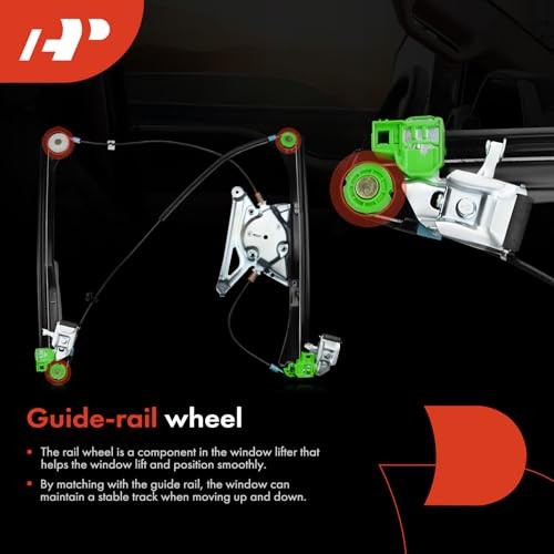 Power Window Regulator without Motor Compatible with Audi Front Passenger(RH) gallery