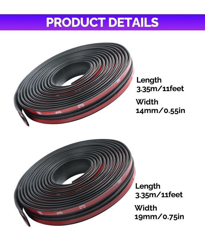 2PCS Windshield Trim,22 Ft Windshields Rubber Seal,Car Door Seal Car Sunroof ... gallery