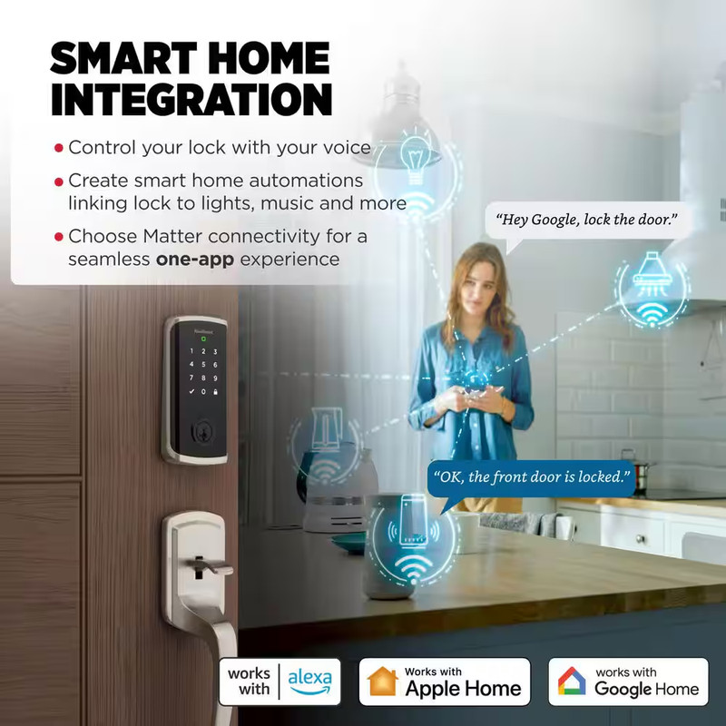Halo Select plus Touchscreen Deadbolt Wi-Fi + Matter Smart Lock Apple Home Keys gallery