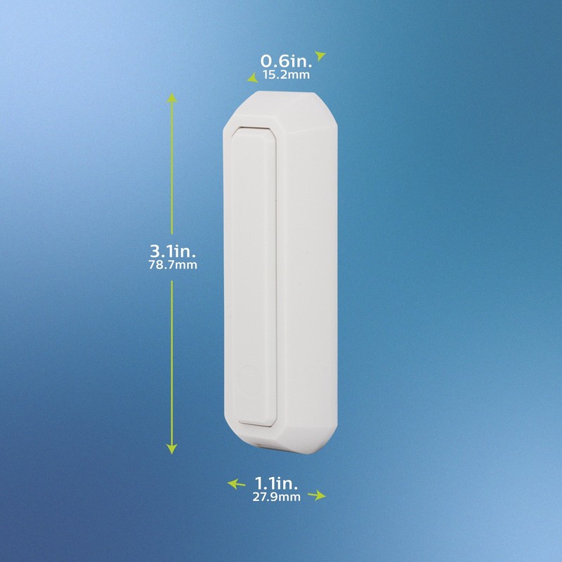 Direct-Wire Push Button Doorbell, White, 2in, DES4111R/27 gallery