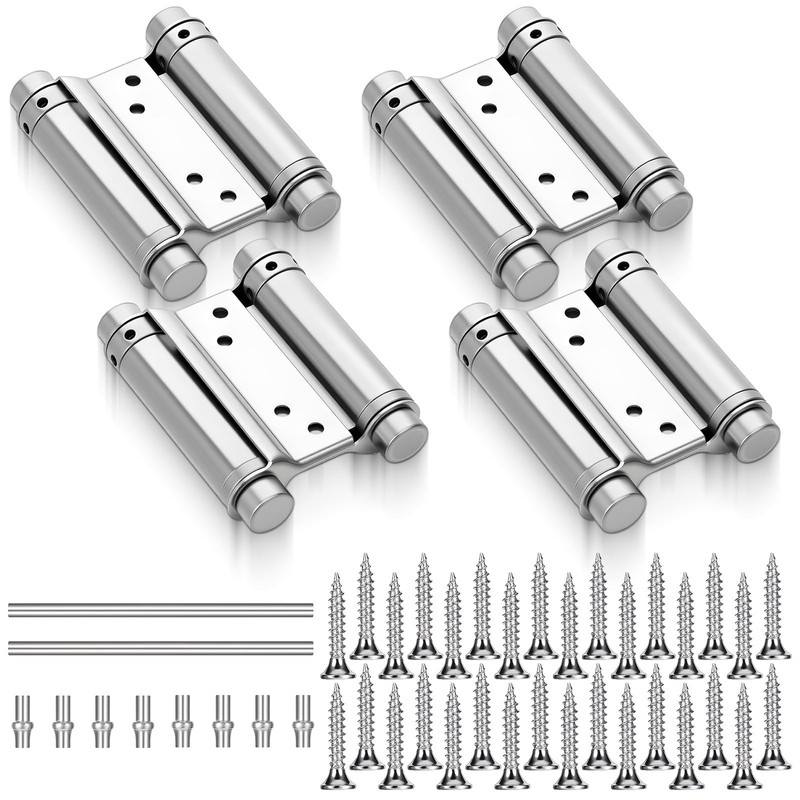 4pk 3in Double Action Spring Hinges Swinging Hinges Stainless Steel Saloon Doors