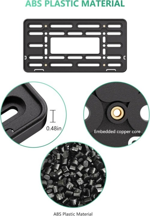 Front License Plate Mount Bracket–Upgraded Car Plate Holder Universal Mounting gallery