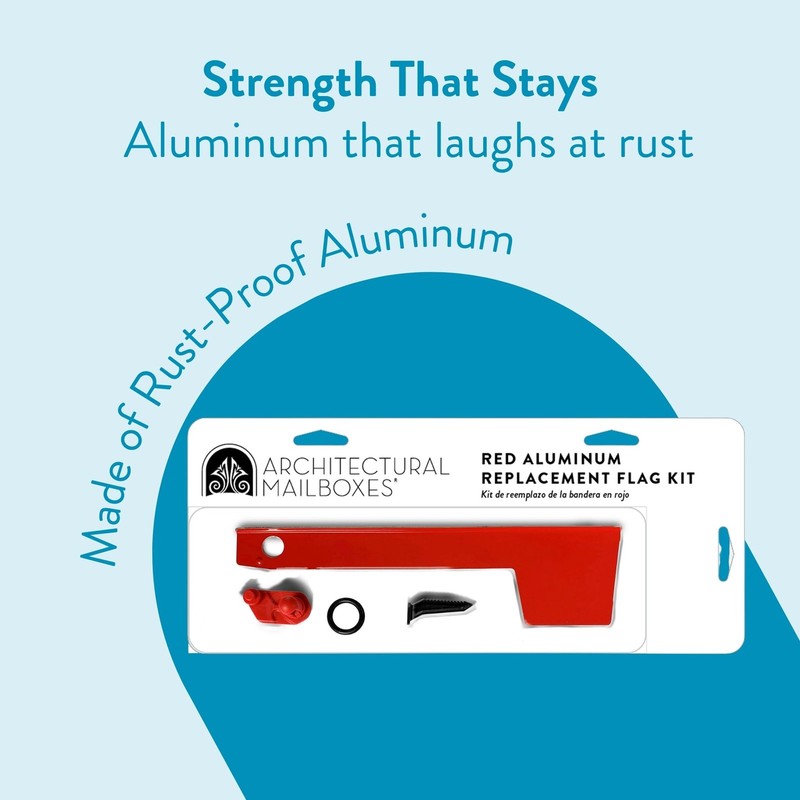Aluminum Mailbox Flag Replacement Kit, Red gallery