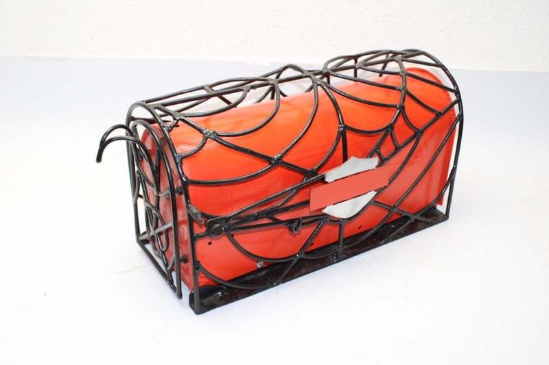 Custom Spiderweb Mailbox Hand Formed & Welded Web Bar & Shields on Both Sides