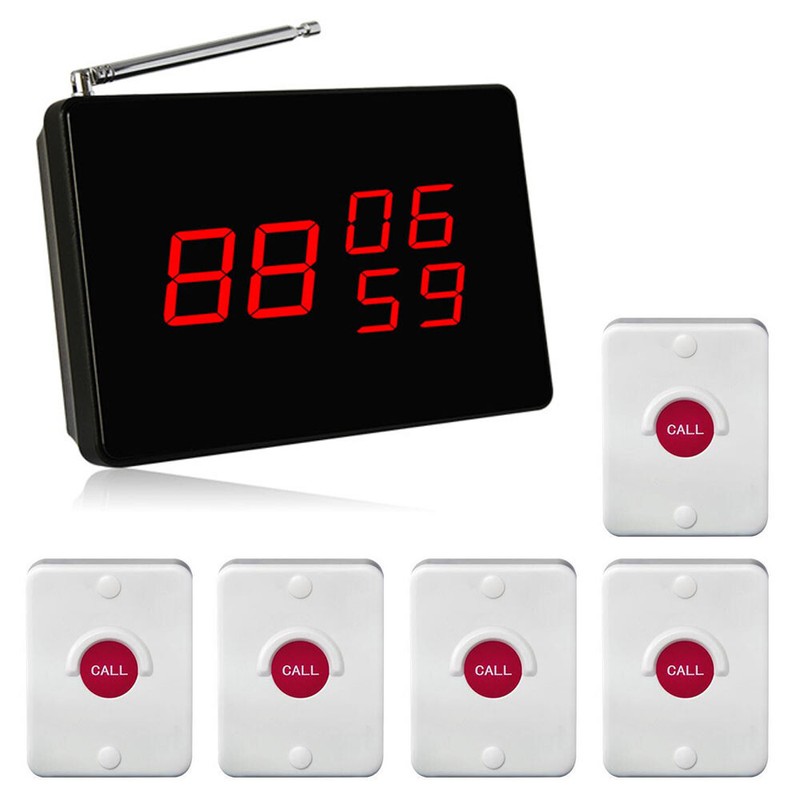 Wireless Calling Button Buzzer Pager Restaurant Paging System For Bar Clinic gallery