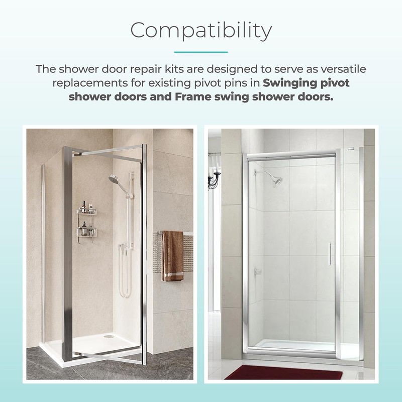 Shower Door Hinge Pin Kit with Pivot Bushing for Framed Swing Shower Door Piv... gallery