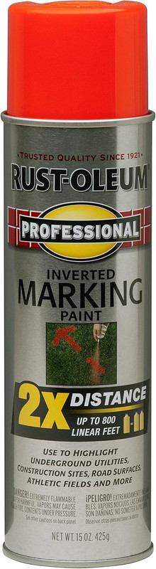 266590 Professional 2X Distance Inverted Marking Spray Paint, 15 Oz, Fluorescent gallery