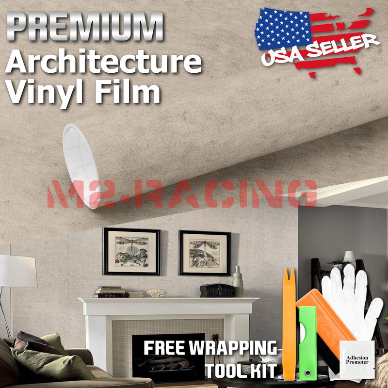 Beige Concrete Rustic Textured Vinyl Wall Wallpaper Self Adhesive Backing S015