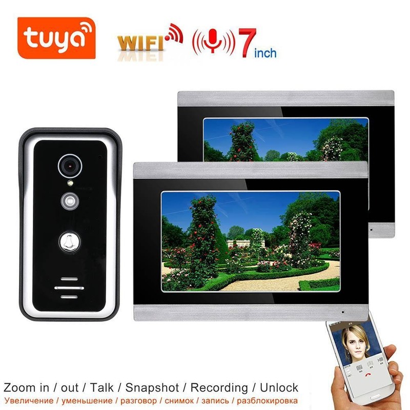 Tuya App Video 7" Touch Screen Intercom WIFI Home Phone 1080P Villa Doorbell gallery