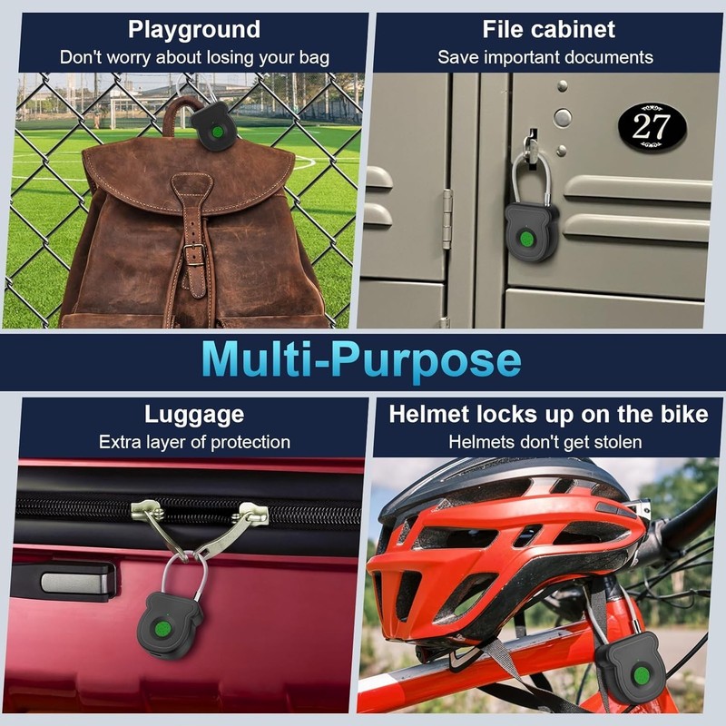 High Security Waterproof Fingerprint Padlock - USB Rechargeable & Durable gallery
