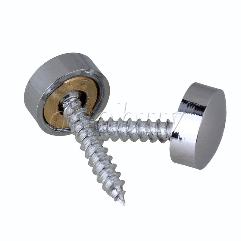 8pcs Silver Table Mirror Screw Solid Copper Screw 10mm for Furniture 10mm gallery