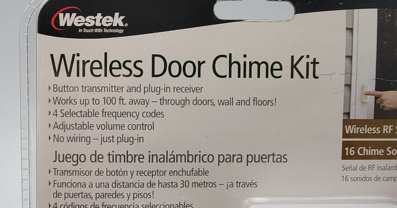 Westek RFK200 Wireless Door Chime Kit White gallery