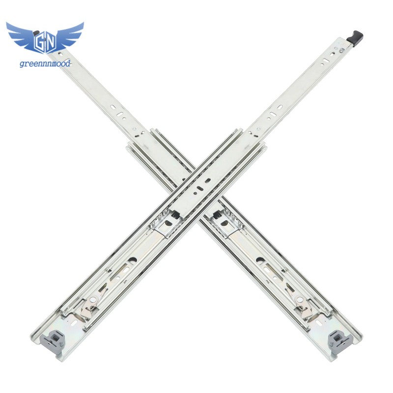 1 Pair Locking Drawer Slides 18 Inch Full Extension & Lock 150 lb Load Capacity gallery