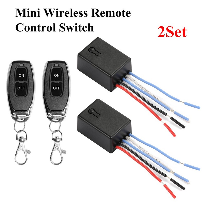 Mini Wireless Remote Control Switch DC 6V 12V 24V 36V 60V 1 Channel 2Set