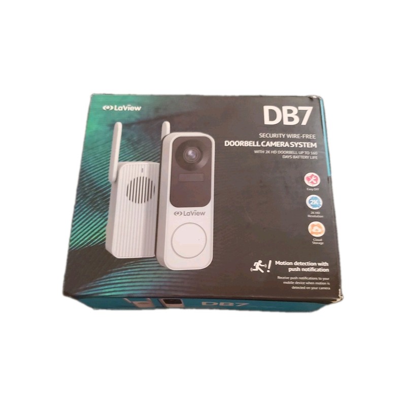 LaView DB7 Doorbell Camera Wireless 2K Video Camera with Base Station