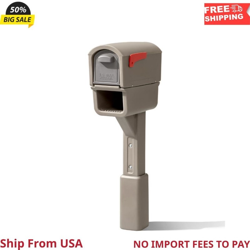 Step2 MailMaster Express Plus Plastic Mailbox Mocha Finish New