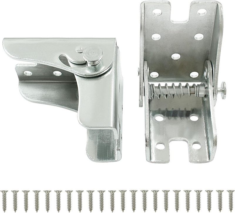 2Pcs Folding Hinge Bracket, Self Locking Hinges 90 Degree Foldable Table Bracket