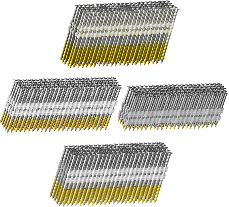 21 Degree Framing Nails 4 SIZES (2"+2-1/2"+3.0") Ring Shank+3-1/2" Smooth Shank) gallery
