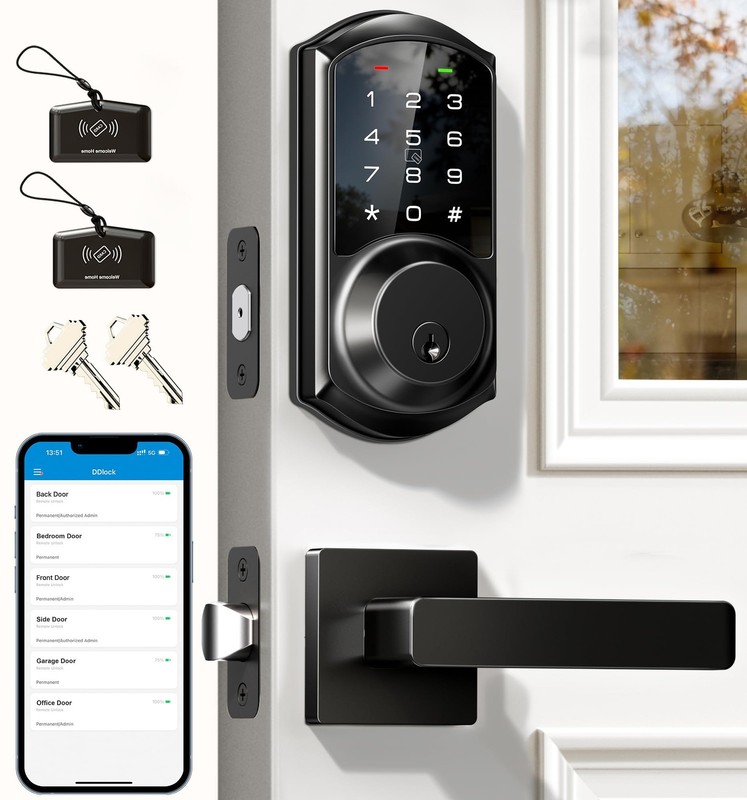 Smart Lock with Electronic Digital Touchscreen Keypad, App Control – Keyless
